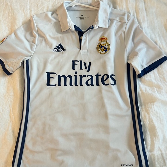 Adidas Real Madrid White and Navy Soccer Jersey - Picture 1 of 6